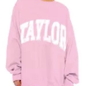 The Bar Varsity Taylor Sweatshirt Pink Medium